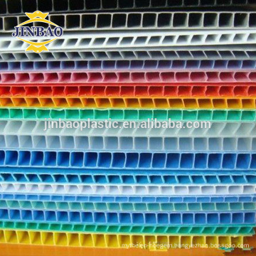 JINBAO Rich Color Custom PP Corrugated pp plastic core flue sheet hollow